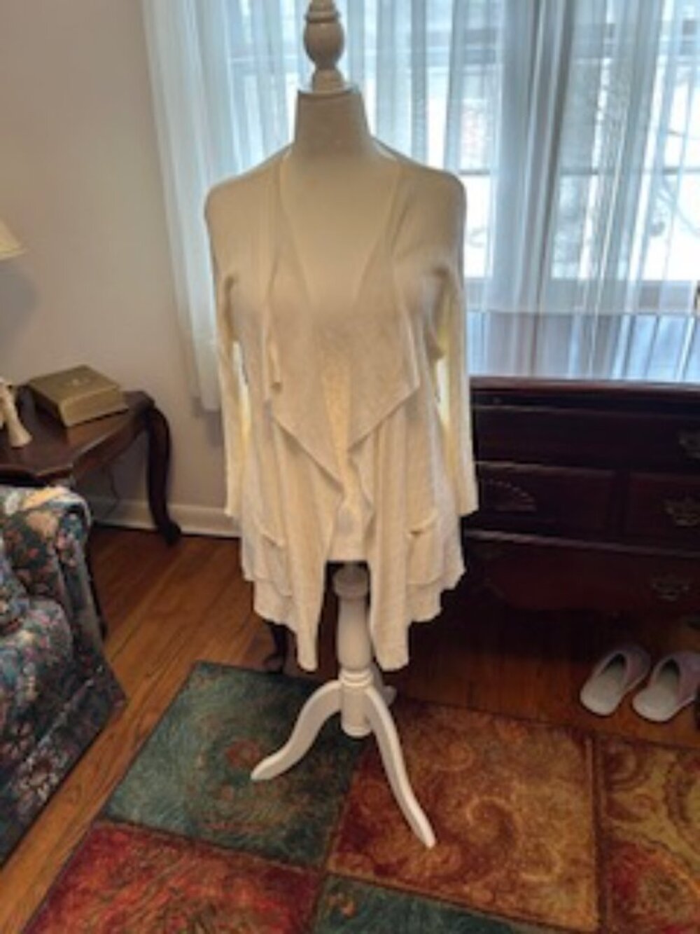 Nipon Boutique Cream Women's Cardigan